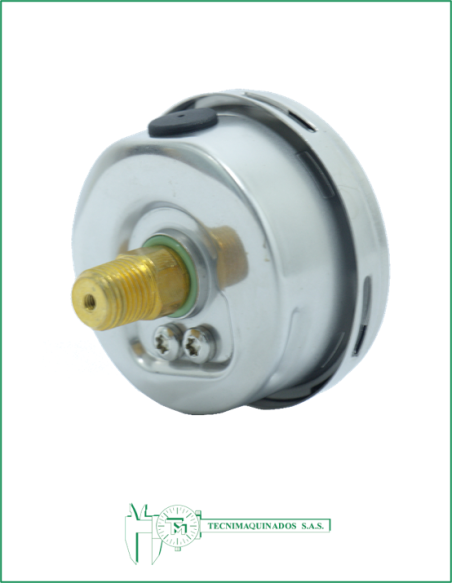 Manómetro Caja Acero Inoxidable 2.5", Conexión Vertical 1/4" NPT en Bronce