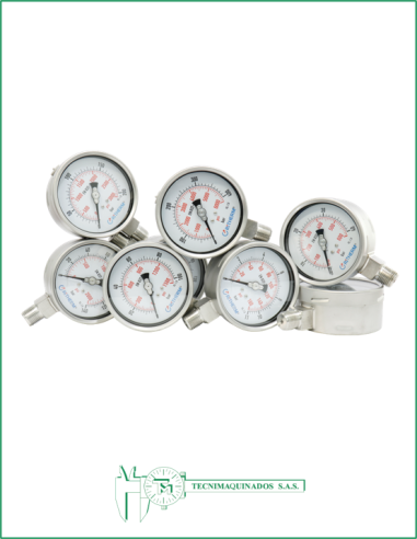 Manómetro Total Acero Inoxidable 2.5"...