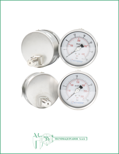 Manómetro Total Acero Inoxidable 2.5"...