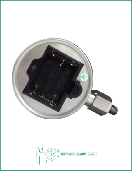 Manómetro Digital Totalmente en Acero Inoxidable 4", Conexión Vertical 1/4" NPT