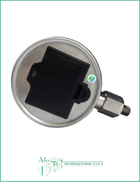 Manómetro Digital Totalmente en Acero Inoxidable 4", Conexión Vertical 1/4" NPT