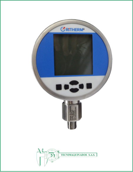 Manómetro Digital Totalmente en Acero Inoxidable 4", Conexión Vertical 1/4" NPT